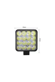 Off Road Sis Farı - Lamba 16 Led Kare Çalışma Lambası 2 Adet - 3
