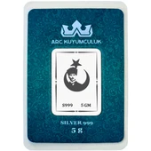 Cumhuriyetin ve Özgürlüğün Simgesi Olan Atatürk Temalı Hediyeye Özel 999 Ayar Gümüş Külçesi-665 thumbnail 1