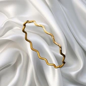 22 Ayar Çocuk Dalgalı Ajda Bilezik 5 Gr thumbnail 2