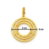 Altın Kaplama İmitasyon Ajda Model Yarım Çerçeve  İçi Boş Kolye Ucu TGR-730 thumbnail 3