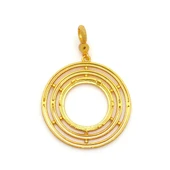 Altın Kaplama İmitasyon Ajda Model Yarım Çerçeve  İçi Boş Kolye Ucu TGR-730 thumbnail 2