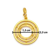 Altın Kaplama İmitasyon Ajda Model Çeyrek Çerçeve İçi Boş Kolye Ucu TGR-733 thumbnail 3