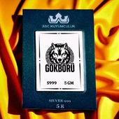 Gücü ve Cesareti Simgeleyen Gökbörü Temalı Hediyeye Özel 999 Ayar Gümüş Külçesi-670 - 1