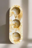 El Yapımı Sarı Mermer Desenli Beton Tealight Mumluk | Şamdan ve Dekoratif Masa Mumluğu - 5