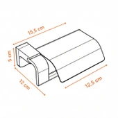 Siyah Lüx Kapaklı WC Kağıt Aparatı Vidalı Paslanmaz Metal Duvar Tuvalet Kağıtlık Banyo Aksesuarı thumbnail 5