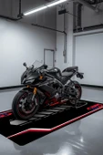 CBR 600RR Motor Matı Süngerli Kaymaz Dot Taban Dijital Baskı Motor Halısı MTR0005 RENKLİ 120 X 260 - 1