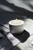 El Yapımı Beton Tealight Mumluk 3'lü Set | Minimal Dekoratif Mumluk & Şamdan thumbnail 6