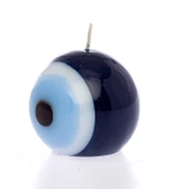 Nazar Boncuğu Yuvarlak Mum - Orta - 2