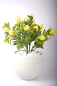 Yapay Limon Ağacı Tanzimi Beton Saksıda Yapay Çiçek Yapay Bitki - 5