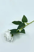 Yapay Gül Dalı Kadife 50 Cm Beyaz - 2