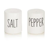 Baskılı Seramik Tuzluk ve Biberlik - 1