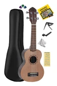 Midex SPA-231 Ladin Venge Ağacı Kaliteli Soprano Ukulele Seti - 1