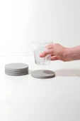 Beton Gri 4’lü Bardak Altlığı Seti ve Stand | Minimalist Modern Dekoratif Beton Altlık Takımı - 8