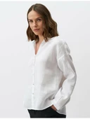 Jımmy Key Keten Kadın Gömlek 24SHOPYKTN thumbnail 3