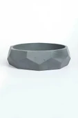 Çok Amaçlı El Yapımı Fasetli Beton Kase/Tabak | Sukulent Saksısı, Meyvelik ve Dekoratif Sunum Tabağı - 7
