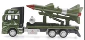 Sürtmeli Die Cast Metal Füze Rampalı Askeri Kamyon - 5