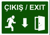 Çıkış/ Exıt Uyarı Levhası - 1