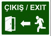 Çıkış/ Exıt Uyarı Levhası - 1
