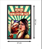 Ah Nerede Vah Nerede Yeşilçam Retro Ahşap Poster - 2