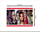 Yeşilçam Artistleri Retro Ahşap Poster thumbnail 2