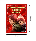 Kadir İnanır ve Türkan Şoray Yeşilçam Retro Ahşap Poster - 2