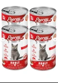Pet Food Energy Sığır Etli Yetişkin Yaş Konserve Kedi Maması 400 G - 4 Adet - 2