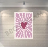 Love Retro Ahşap Poster - 1