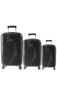 Nippon 1818 Horizon PC - Büyük + Orta + Kabin Boy Valiz / Bavul Seti - Siyah - 2
