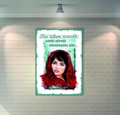 Türkan Şoray Al Yazmalım Retro Ahşap Poster - 1