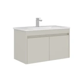 Orka Arno 85 cm Parlak Kaşmir Kapaklı Banyo Dolabı Alt Modül Lavabo thumbnail 1