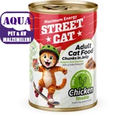 Tavuk Etli Kedi Konserve Tavuklu Yaş Mama 400 Gram - Street Cat Chunks Jelly Tavuk Etli Kedi Konserve 400 Gr. - 1