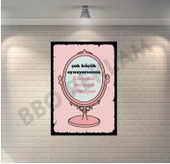 Çok Küçük Oyunuyorsunuz Karşılık Veresim Gelmiyor Ayna Retro Ahşap Poster - 1