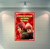 Kadir İnanır ve Türkan Şoray Yeşilçam Retro Ahşap Poster - 1