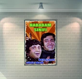 Hababam Sınıfı Güdük Necmi ve İnek Şaban Retro Ahşap Poster - 1