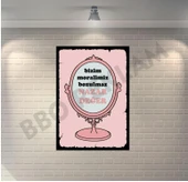 Bizim Moralimiz Bozulmaz Ayna Retro Ahşap Poster - 1