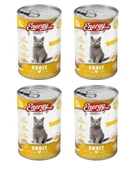 Tavuklu Yetişkin Yaş Konserve Kedi Maması 400 G - 4 Adet - 1