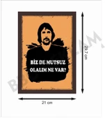 Behzat Ç. Bizde Mutsuz Olalım Ne var Retro Ahşap Poster - 2