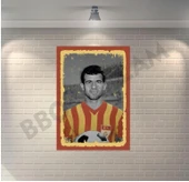 Metin Oktay Galatasaray Retro Ahşap Poster - 1