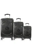 Nippon 1802 Oxygen PC - Büyük + Orta + Kabin Boy Valiz / Bavul Seti - Siyah thumbnail 1