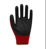 Beybi Pn5 Zebra Poly.Örme Kırmızı Siyah Eldiven - 3