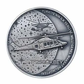 AgaKulche Gökbey Helikopter Gümüş Sikke Coin thumbnail 1