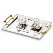 Jumbo Arezzo Gold 40 Parça Çelik Çay Seti thumbnail 2