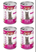 Tavuklu Yavru Yaş Konserve Kedi Maması 400 G - 4 Adet - 1