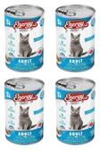 Ton Balıklı Yetişkin Yaş Konserve Kedi Maması 400 G - 4 Adet - 1