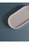 Dekoratif Beton Oval Sunumluk Dekoratif Takı Tabağı, Saksılık, Yağdanlık, Tütsülük, Mumluk - 2