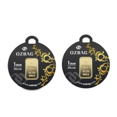 AgaKulche Özbağ 1 gr 995 24 Ayar Külçe Altın 2 Adet - 1