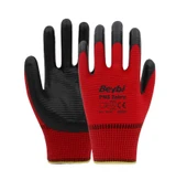 Beybi Pn5 Zebra Poly.Örme Kırmızı Siyah Eldiven - 1