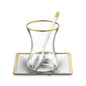 Jumbo Arezzo Gold 40 Parça Çelik Çay Seti thumbnail 3