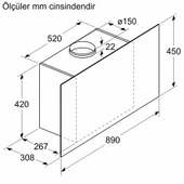 Siemens LC95FCJ20T iQ300 Duvar Tipi Davlumbaz 90 cm - 6