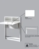 Decormet Bracked Çok Fonksiyonlu Masa Beyaz thumbnail 12